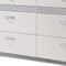 Homeroots 63" White High Gloss Manufactured Wood Eight Drawer Double Dresser 490494 - alternate 2