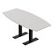 Skutchi Designs 6 Person Conference Table With Power Unit | 6' Boat Table | Harmony Series HAR-BOT-36X72-T.BK-U779-NA - alternate 1