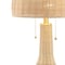 Jonathan Y Joanie 22" Bohemian Rustic Woven Rattan LED Table Lamp with Double Pull Chains, Natural/Brass Gold JYL4040A - alternate 3