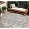 Homeroots 8' Beige And Brown Round Southwestern Washable Indoor Outdoor Area Rug 593644 - alternate 1