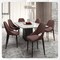 Leisuremod Amalfi Collection Fabric Modern Dining Chair in Plum Purple, 4PK AC48PR4 - alternate 6