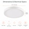 Euri Lighting 11.8 in LED Ceiling Light, 12W, 1200 lm, 5CCT, Wet Rated, JA8/T24/UL/RoHS EIN-CL58WH-1000e - alternate 2