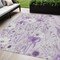 Homeroots 5' X 8' Lavender And Lilac Floral Washable Indoor Outdoor Area Rug 611151 - alternate 1