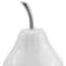 Homeroots White Medium Pear Shaped Aluminum Accent Home Decor 383744 - alternate 1