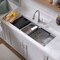 Whitehaus Collection Whitehaus 45 in Undermount Single Bowl 16 Gauge Brushed Stainless Steel Workstation Sink WHSW4519 - alternate 2