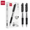Deli Retractable Gel Pen 0.5mm, Black Ink, Soft Grip, 12PK EQ10420 - alternate 1