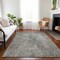 Homeroots 3' X 5' Gray Beige And Black Geometric Washable Indoor Outdoor Area Rug 577559 - alternate 2