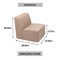 Deko Living Brown Compressed Foam Armless Sectional Sofa Chair CIF50117ACH - alternate 2