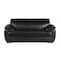 Homeroots 69in Black And Silver Faux Leather Loveseat 329520 - alternate 1