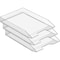 Acrimet Stackable Letter Tray Front Load Letter Size Document Organizer Plastic Crystal 1 Unit 211.3 - alternate 4