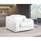 Homeroots 41" White Italian Leather Wall Hugger Recliner With USB 634540 - alternate 4