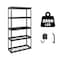 Shuntong Atlas 5-Tier 30 in.W x 12 in.D x 60 in.H Heavy Duty Shelving Load 2500 Lbs, Wire Deck, Dark Grey B-ATLAS301260-5D500 - alternate 1
