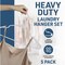 Lifemaster Heavy-Duty Plastic Hangers, Non-Slip, Space-Saving, Holds 5 lbs, White, 5PK LMPLCWH5 - alternate 2