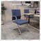 Leisuremod Benmar Modern Office Chair with Faux Leather Sled Base Task Chair & Arms BGO19BUL - alternate 4
