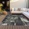 Homeroots 9' X 12' Black Gray And Ivory Abstract Washable Indoor Outdoor Area Rug 596846 - alternate 2