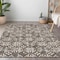 Homeroots 5' X 8' Brown Gray And Beige Floral Washable Indoor Outdoor Area Rug 595932 - alternate 5
