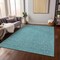 Homeroots 3' X 5' Teal Blue Black And Ivory Geometric Washable Indoor Outdoor Area Rug 596770 - alternate 2