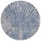 Homeroots 8' Blue Gray And Silver Round Abstract Washable Indoor Outdoor Area Rug 588006 - alternate 2