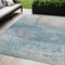 Homeroots 5' X 8' Aqua And Beige Abstract Washable Indoor Outdoor Area Rug 631444 - alternate 1