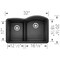 Blanco Diamond 1-3/4 Low Divide Reverse, Anthracite 441598 - alternate 3