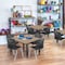 Regency Square Kee Adjustable Classroom Table W/ 4 Andy Stack Chairs, 48 in W, 48 in L, Noble Oak TB4848NOAPBK45BK - alternate 3