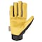Wells Lamont Wells Lamont Men's Saddletan Grain Winter Work Gloves Black/Yellow M 1 pair 3233M - alternate 2