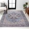 Jonathan Y Maris Ornate Medallion Non-Slip Machine-Washable Blue/Cream 4 ft. x 6 ft. Area Rug WSH109C-4 - alternate 3