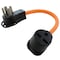 Ac Works Plug Adapter, STW, 6-30R, 14-30P, 1.5 ft., Orange S1430630-018 - alternate 1