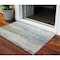 Homeroots 3' X 5' Blue Green And Ivory Abstract Washable Indoor Outdoor Area Rug 604571 - alternate 1