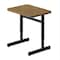 Correll HPL Student Desk, 20 in D X 27 in W X Particleboard, Medium Oak W/ Black Band CSA2027-06 - alternate 1