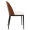 Leisuremod 70.9 in W, 29.5 in L, Manufactured Wood/Steel/Velvet, Walnut/Beige TT70-CWN18-BG - alternate 4