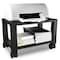 Home-Complete 2-Tier Office Desk Organizer Rolling Cart Compact Portable Under-Desk Storage with Wheels, Black HC-2401 - alternate 3