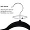 Elama Velvet Slim Profile Heavy Duty Felt Hangers with Stainless Steel Swivel Hooks in Black, 100PK ELH100BLACK - alternate 2