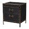 Baxton Studio Laura Vintage Black Canvas 2-Drawer End Table Trunk 251-13910-ZORO - alternate 1