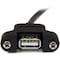 Startech.Com 2 FT PANEL MOUNT USB CABLE A TO A - F/M USBPNLAFAM2 - alternate 1