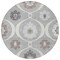 Homeroots 8' Gray Charcoal And Brown Round Medallion Washable Indoor Outdoor Area Rug 589610 - alternate 4