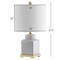 Jonathan Y Cleo 21.5" Ceramic/Metal Ginger Jar LED Table Lamp, White/Navy JYL3043A - alternate 3