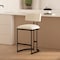 Manhattan Comfort Juno Metal Vegan Leather Counter Stool in Ivory CS1640-1 - alternate 1