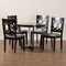 Baxton Studio Kara Modern Grey and Dark Brown Finished Wood 5-Piece Dining Set 250-9400-10898-ZORO - alternate 3