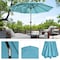 Pure Garden 10-Foot Outdoor Tilting Patio Umbrella, Blue 50-100-B - alternate 3