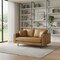 Homeroots 65" Tan Leather Sofa With Brown Legs 607311 - alternate 3