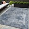 Homeroots 5' X 8' Blue Abstract Washable Non Skid Indoor Outdoor Area Rug 564237 - alternate 1