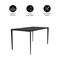 Leisuremod Rectangular 55.11 in W, 28.7 in L, Glass/Aluminum, Clear ATBL-55CL-G - alternate 2