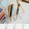 Martha Stewart Kerry Plastic 4 Compartment Pen Holder Office Desktop Organizer with Gold Trim BE-PB7357-G-CLRGLD-MS - alternate 3