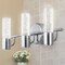 Jonathan Y Bolha 18 in. 3-Light Minimalist Modern Bubble Acrylic/Iron Integrated LED Vanity Light, Chrome JYL7224A - alternate 7