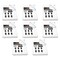 Mytee Products 8 Pack 6'x8ft White Heavy Duty Canvas Tarp 12oz - Water Resistant & Breathable, 8PK CT6-8-Wx8 - alternate 1