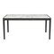 Homeroots 65" White and Black Faux Marble and Solid Wood Dining Table 572229 - alternate 3