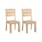 Homeroots Set of Two Beige Solid Wood Ladder Back Dining Side Chairs 565293 - alternate 3