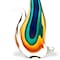 Homeroots 12" Clear Yellow Green Black Murano Glass Cat Figurine Tabletop Sculpture 376110 - alternate 1