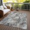 Homeroots 3' X 5' Taupe Gray And Copper Abstract Washable Indoor Outdoor Area Rug 583178 - alternate 2